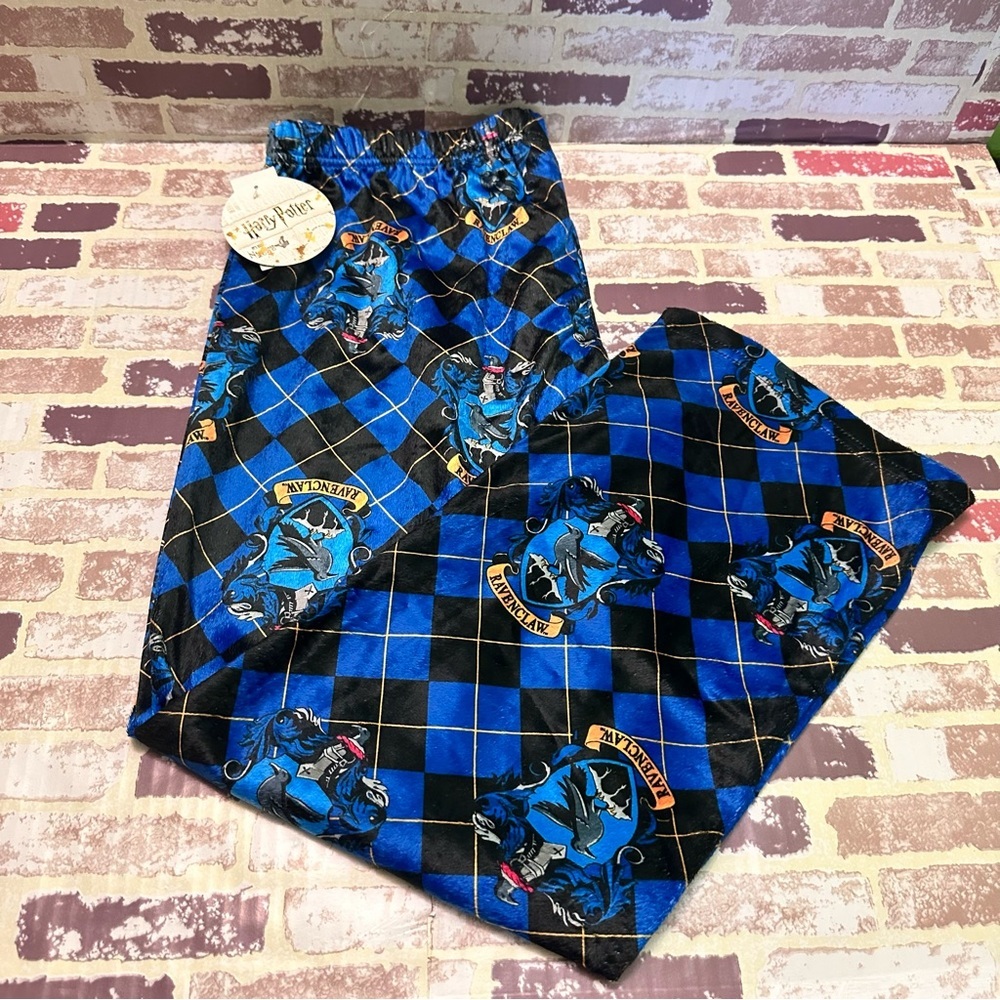 Harry Potter Men’s Pajama Bottoms - Blue and Black Pattern size XL - Picture 12 of 13